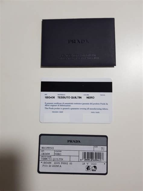 how to tell a prada bag is real|prada authenticity certificate card.